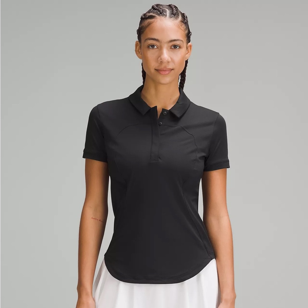 Lululemon Quick-Dry Short-Sleeve Polo Shirt in Black